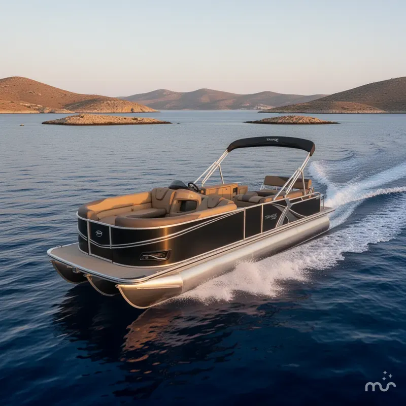 Slide: The Image of Tahoe LTZ CRB 2385 Cruise Rear Bench Pontoon $35995 2026 - 2