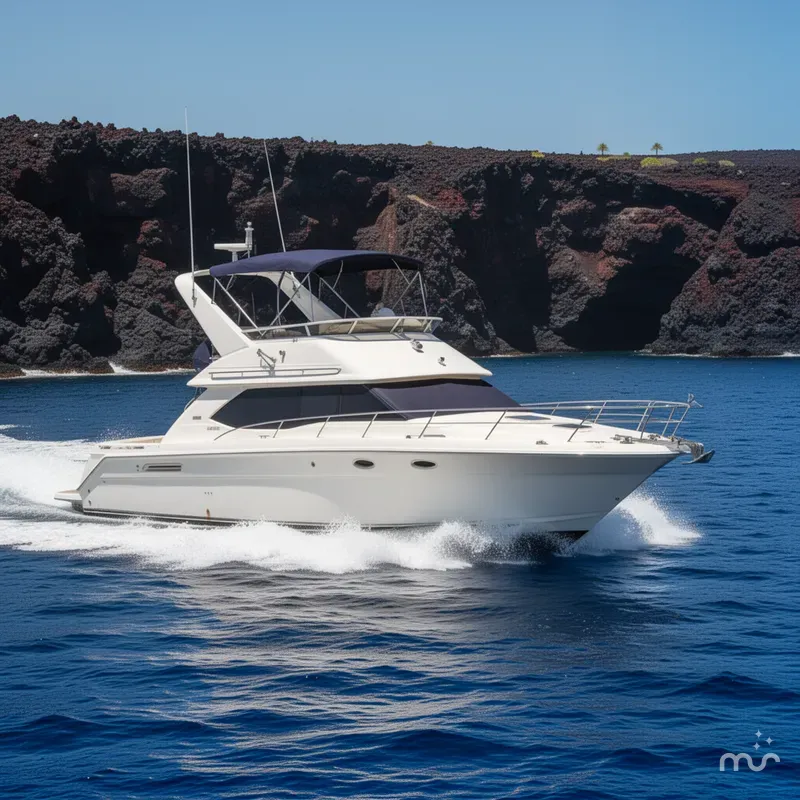 Slide: The Image of Sea Ray 440 Express Bridge 1997 - 2
