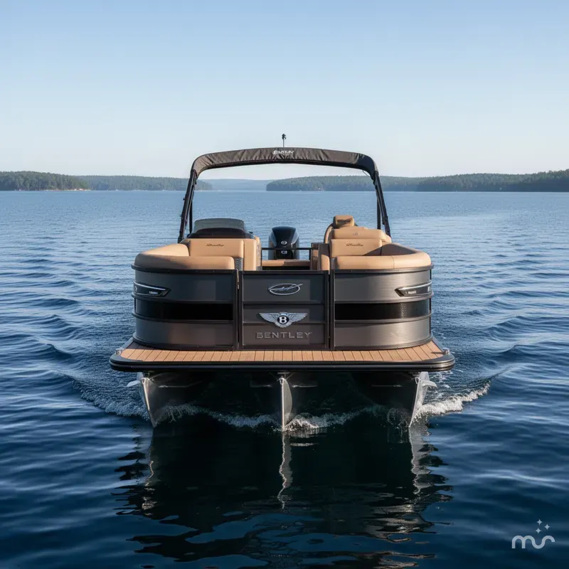 Slide: The Image of Bentley Pontoons Elite 300HP 253 Admiral Quad Lounge Tritoon 2026 - 1