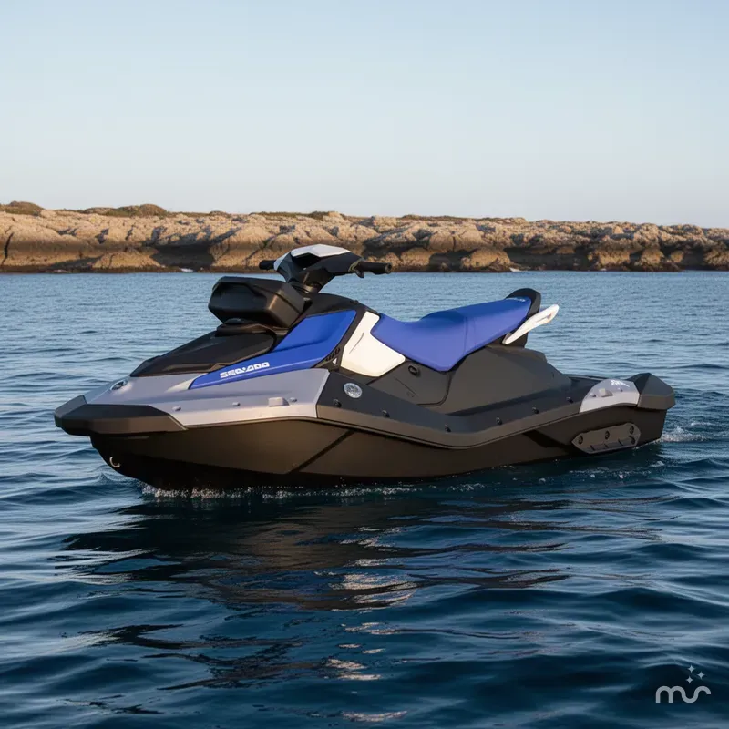 Slide: The Image of Sea-Doo Spark for 3 90 hp Convenience package with iBR and Audio in option 2026 - 2