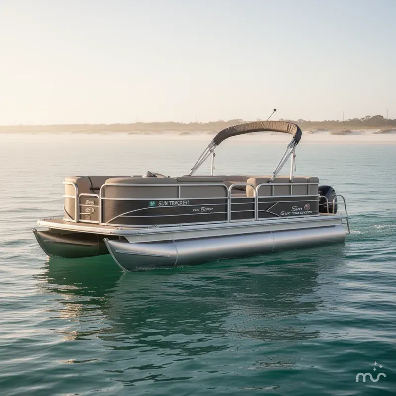 Slide: The Image of Sun Tracker Party Barge 20 DLX 2018 - 1