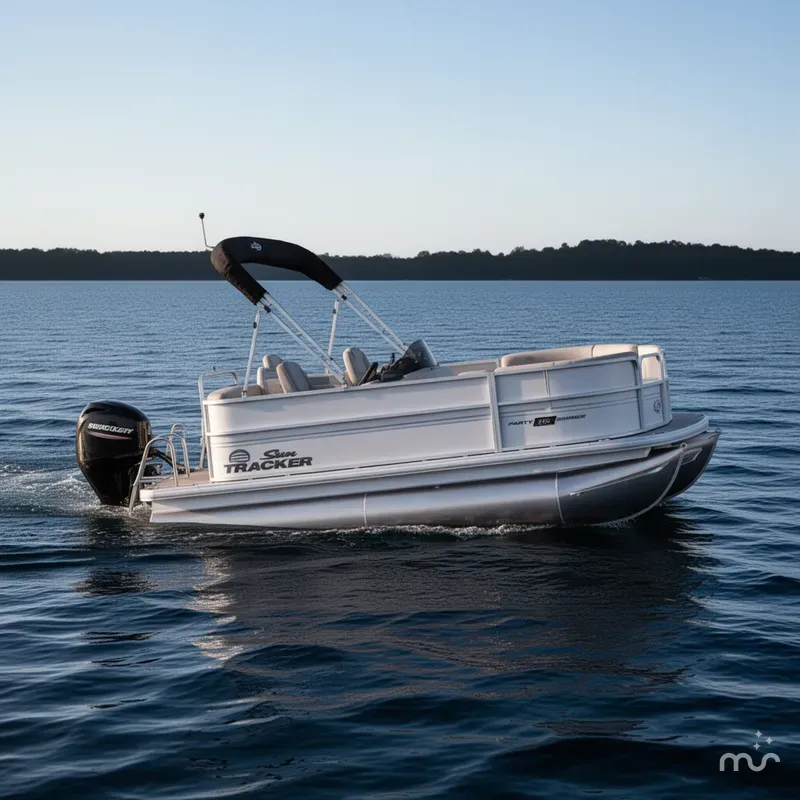 Slide: The Image of Sun Tracker Party Barge 16 DLX 2026 - 0