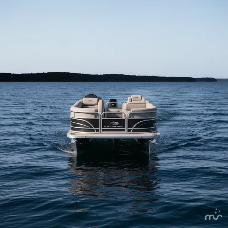 Slide: The Image of Sun Tracker Party Barge 16 DLX 2026 - 1