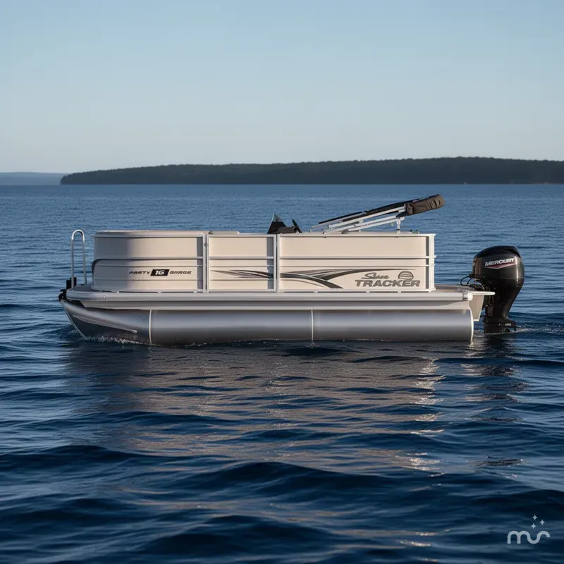Slide: The Image of Sun Tracker Party Barge 16 DLX 2026 - 2