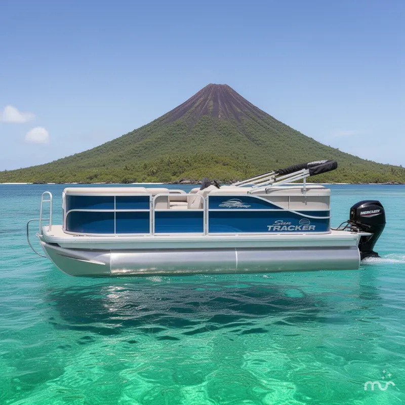 Slide: The Image of Sun Tracker Party Barge 16 DLX 2026 - 2
