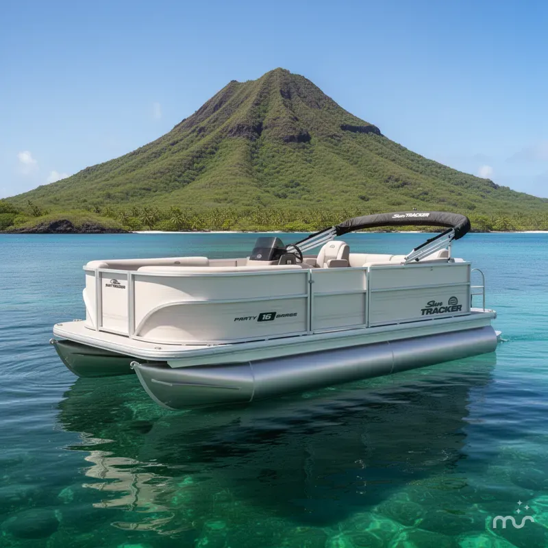 Slide: The Image of Sun Tracker Party Barge 16 DLX 2026 - 4