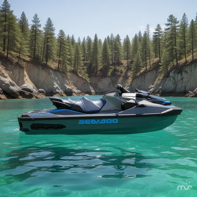 Slide: The Image of Sea-Doo GTX 300 Tech Package, Audio, iDF, iBR 2026 - 2