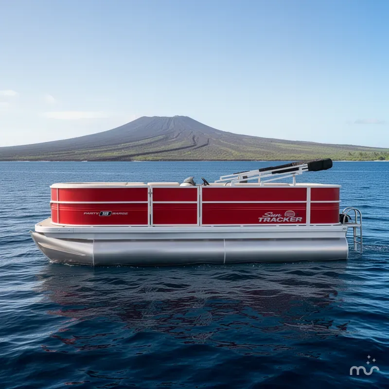 Slide: The Image of Sun Tracker Party Barge 18 DLX 2026 - 2
