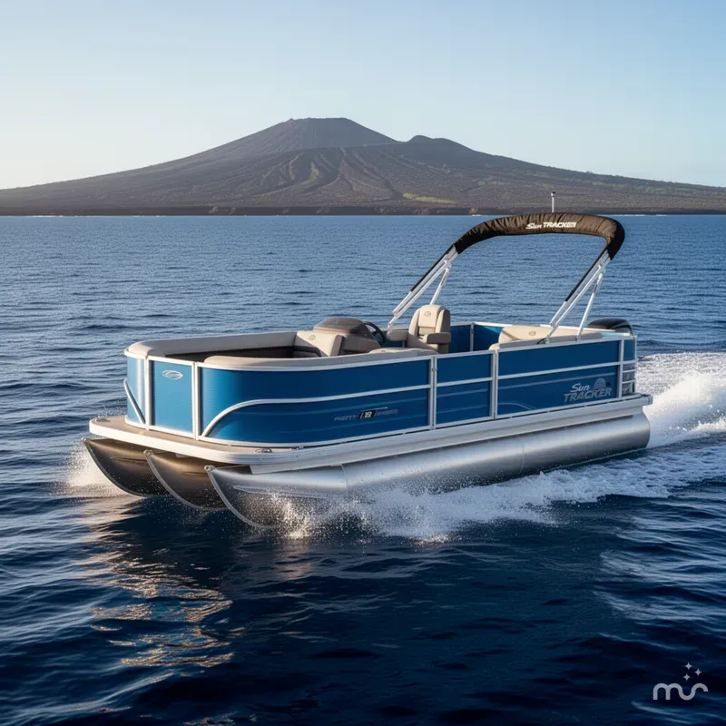 Slide: The Image of Sun Tracker Party Barge 18 DLX 2026 - 4