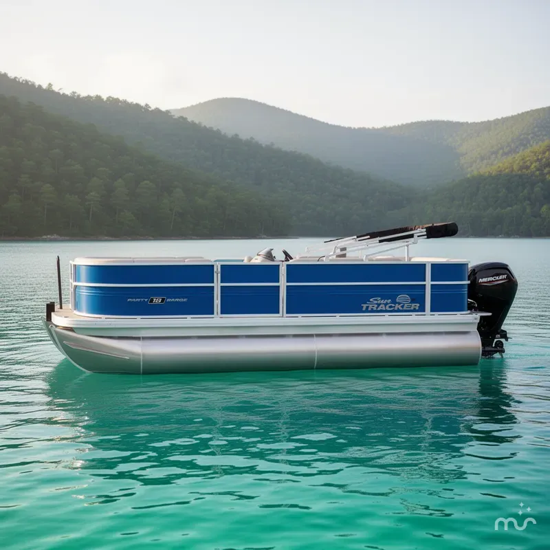 Slide: The Image of Sun Tracker Party Barge 18 DLX 2026 - 2