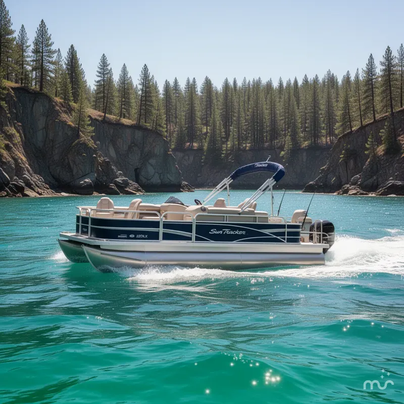 Slide: The Image of Sun Tracker fishing barge 22DLX 2019 - 2