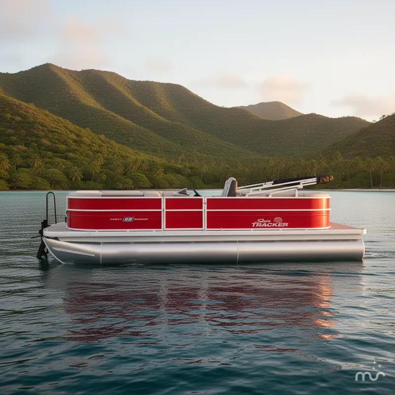 Slide: The Image of Sun Tracker Party Barge 22 DLX 2026 - 2