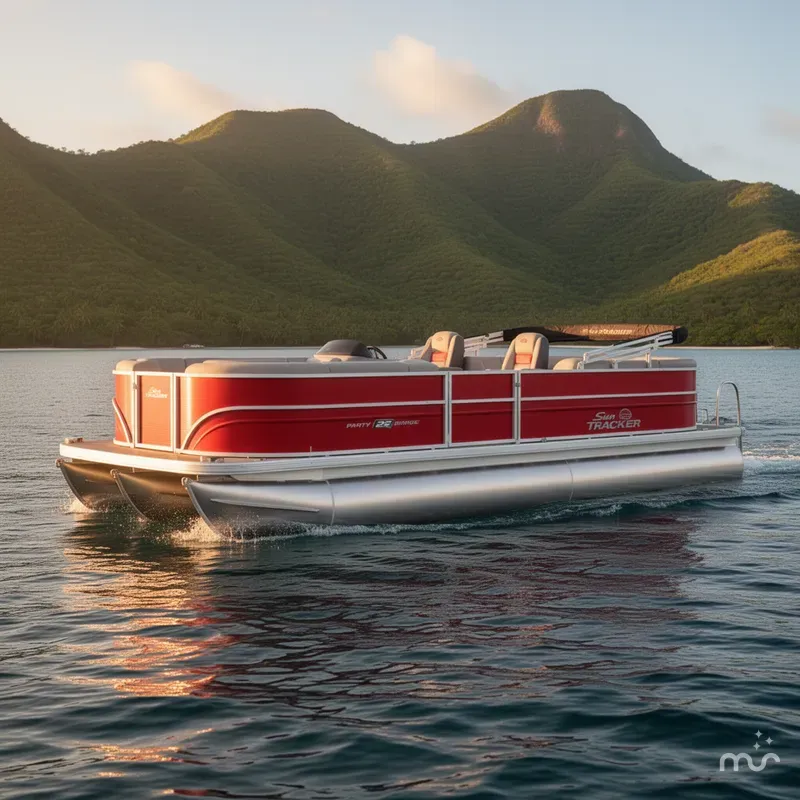 Slide: The Image of Sun Tracker Party Barge 22 DLX 2026 - 4