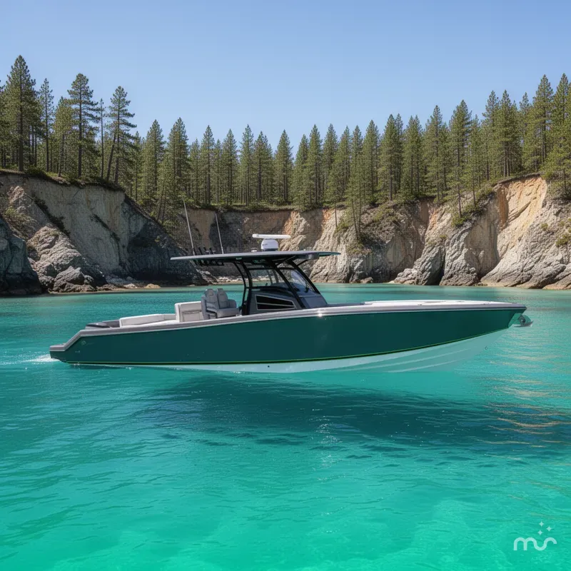 Slide: The Image of Nor-Tech 390 Sport Center Console 2026 - 2