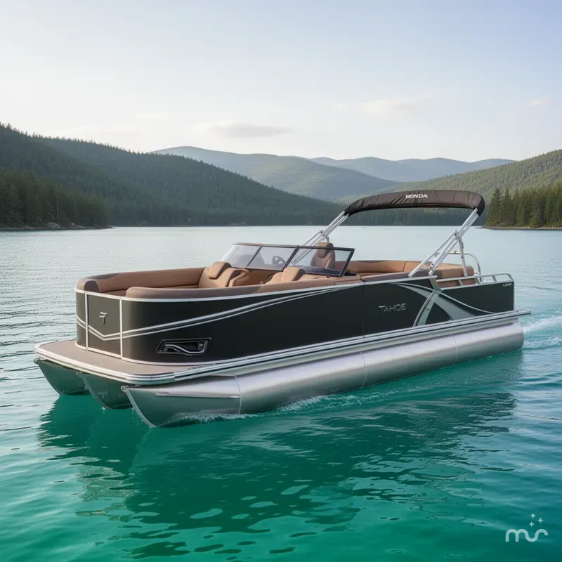 Slide: The Image of Tahoe LTZ 2385 Elite Windshield Tritoon & Honda 4-Stroke EFI 2026 - 1