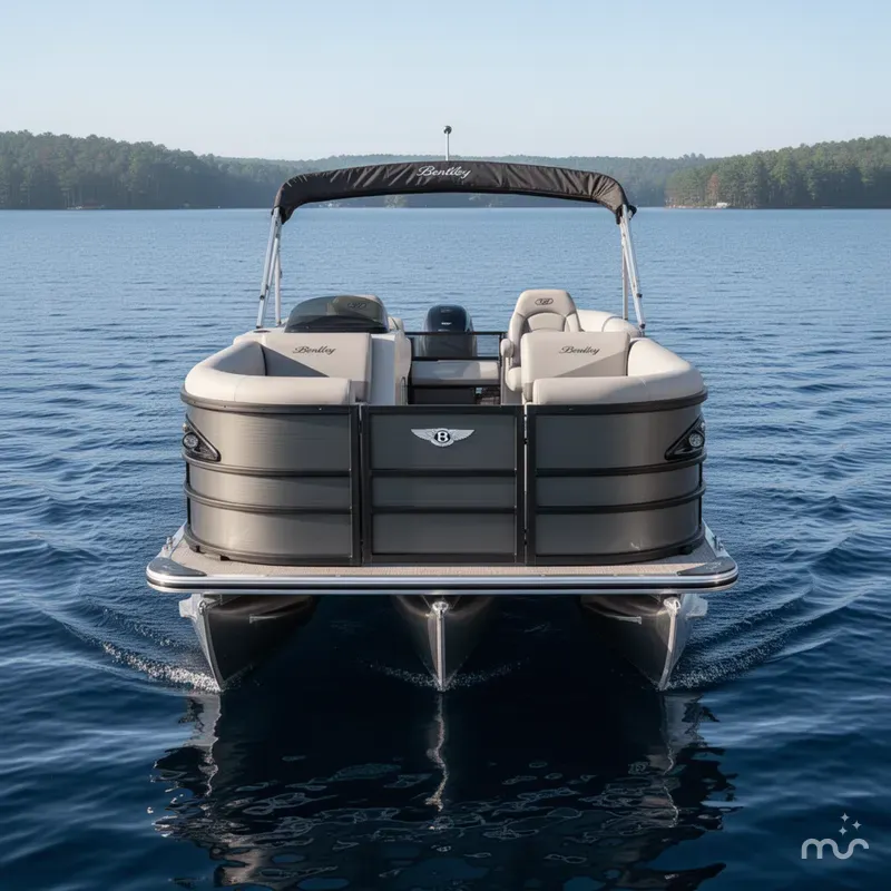 Slide: The Image of Bentley Pontoons Legacy 220 Navigator Quad Lounge & Honda 4-Stroke EFI 2026 - 1