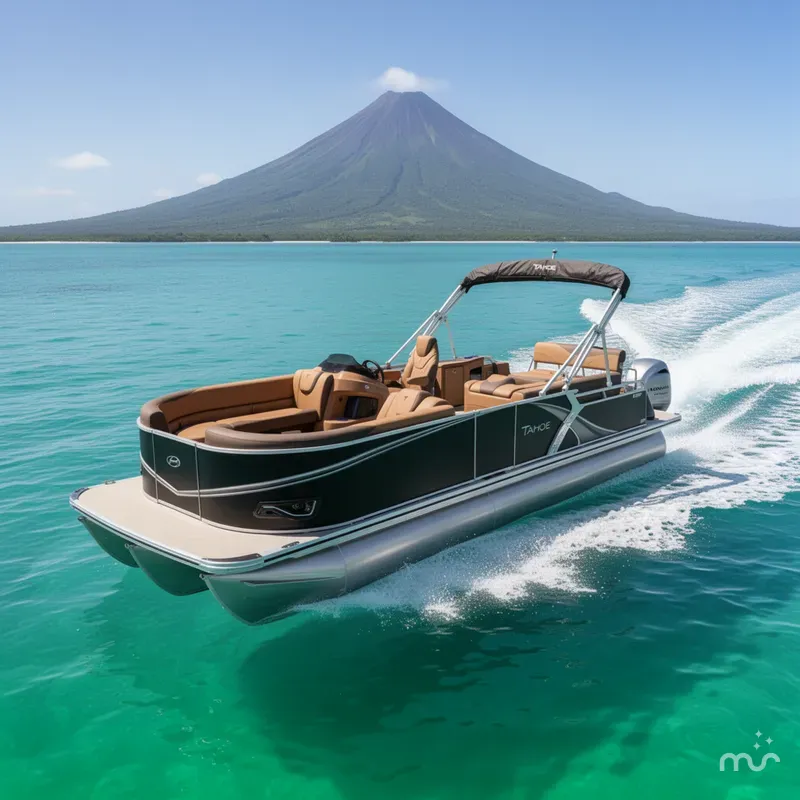 Slide: The Image of Tahoe LTZ 2385 (CRB) Cruise Rear Bench Tritoon & Honda 4-Stroke EFI 2026 - 1