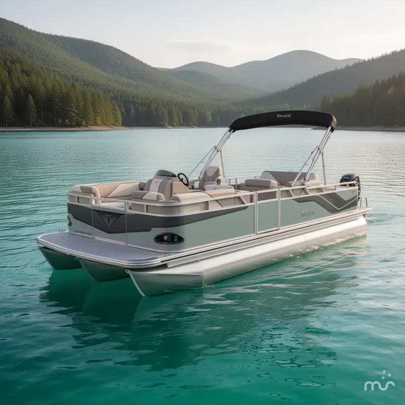 Slide: The Image of Tahoe Sport VRB 2180 Swingback & Electric Outboard 2026 - 0