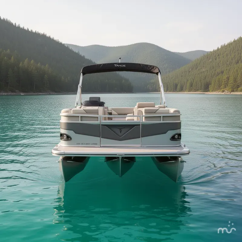 Slide: The Image of Tahoe Sport VRB 2180 Swingback & Electric Outboard 2026 - 1