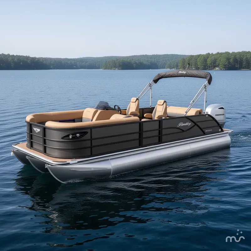 Slide: The Image of Bentley Pontoons Legacy 223 Swingback Tritoon & Honda 4-Stroke EFI 2026 - 0
