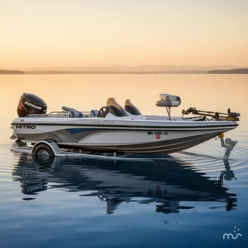 Slide: The Image of Tracker NX750 / 2016 EVINRUDE 115 HP OUTBOARD AND TRAILER 2005 - 0