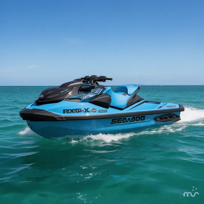Slide: The Image of Sea-Doo RXP-X™ 325 Tech, BRP Premium A, iBR Gulfstream Blu 2026 - 1