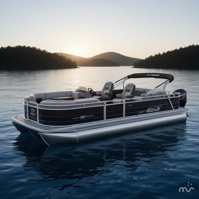 Slide: The Image of Sun Tracker Party Barge 22 RF DLX 2026 - 0