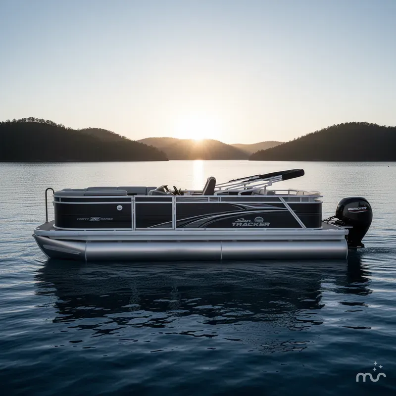 Slide: The Image of Sun Tracker Party Barge 22 RF DLX 2026 - 1