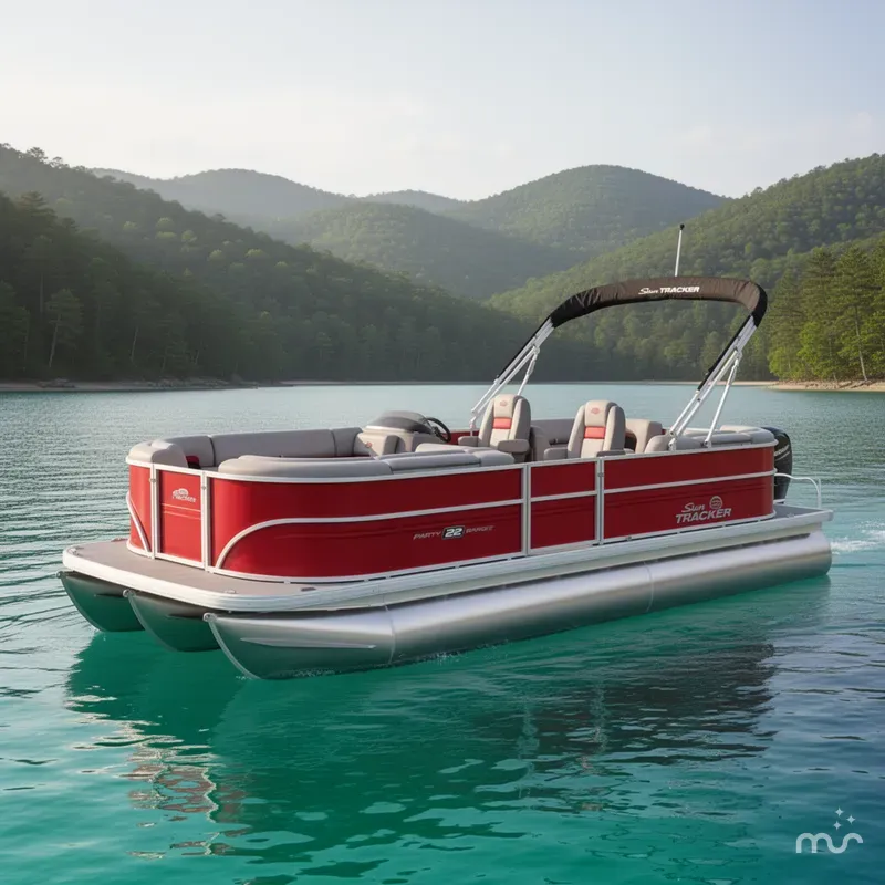 Slide: The Image of Sun Tracker Party Barge 22 DLX 2026 - 2