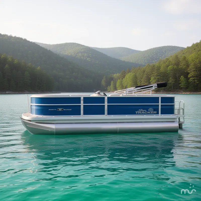 Slide: The Image of Sun Tracker Party Barge 18 DLX 2026 - 2