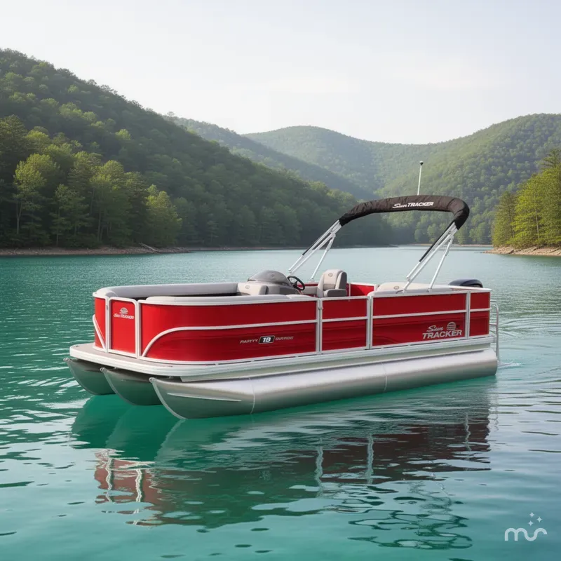 Slide: The Image of Sun Tracker Party Barge 18 DLX 2026 - 4