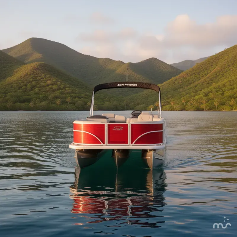 Slide: The Image of Sun Tracker Party Barge 18 DLX 2026 - 1