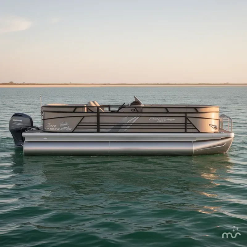 Slide: The Image of Sun Tracker Party Barge 18 DLX 2023 - 0