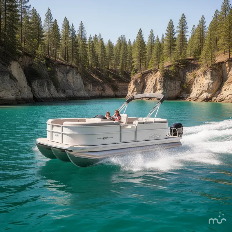 Slide: The Image of Sun Tracker Party Barge 20 DLX 2026 - 4