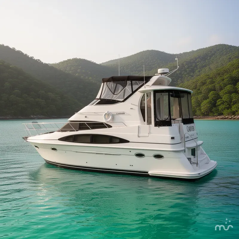 Slide: The Image of Carver Yachts 396 Aft Cabin Motor Yacht 2001 - 2