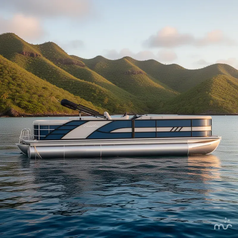 Slide: The Image of Bentley Pontoons Elite 223 Swingback DC Triple Tube Pkg 2026 - 2