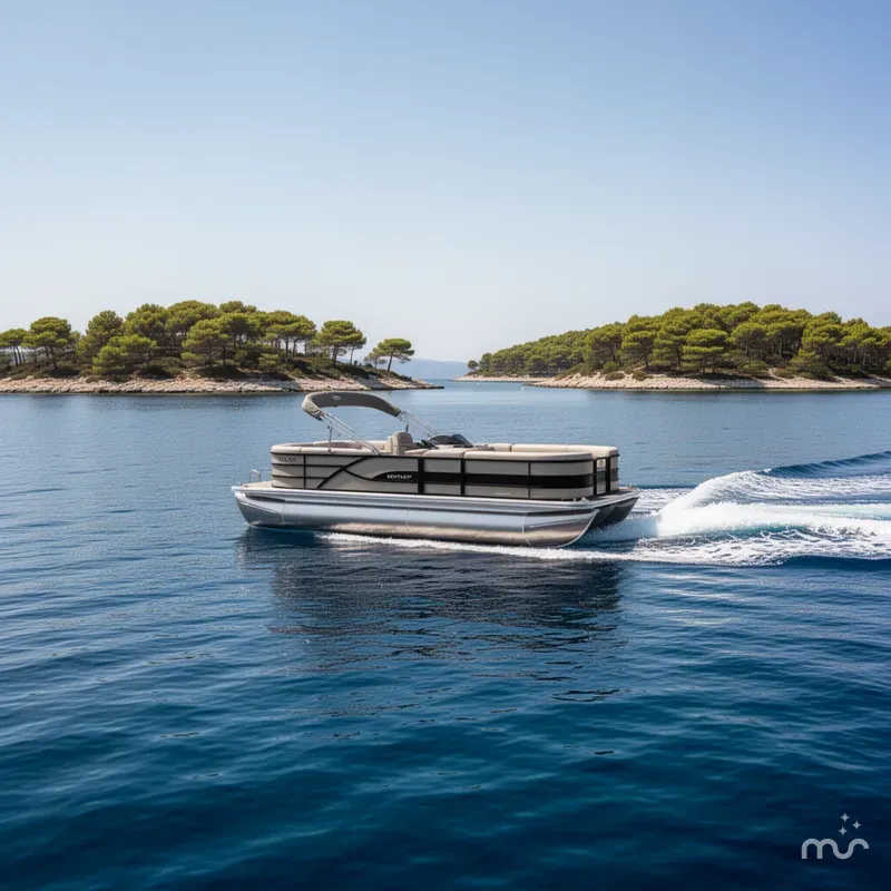 Slide: The Image of Bentley Pontoons Legacy 223 Navigator Triple Tube Pkg 2026 - 2