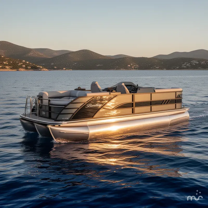 Slide: The Image of Bentley Pontoons Elite 223 Swingback DC Triple Tube Pkg 2026 - 2