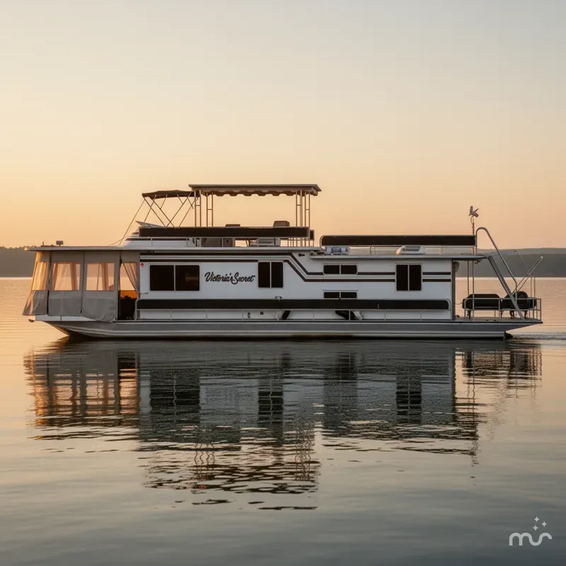 Slide: The Image of Sumerset 60 X 14 Houseboat 1984 - 1