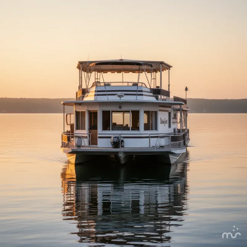 Slide: The Image of Sumerset 60 X 14 Houseboat 1984 - 2