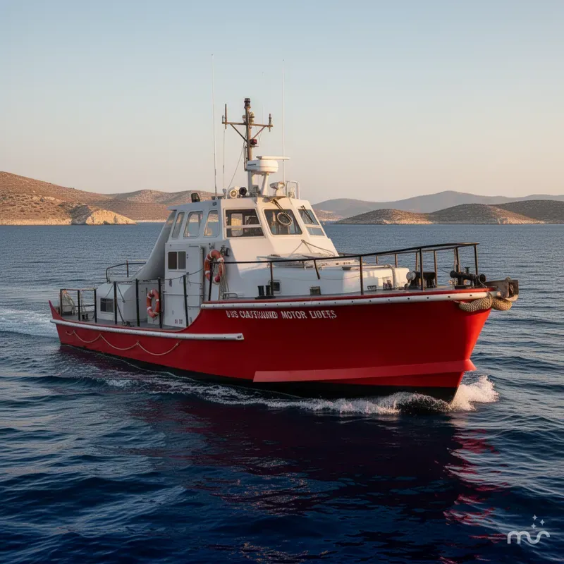 Slide: The Image of US Coast Guard Motor Life Boat 1963 - 2