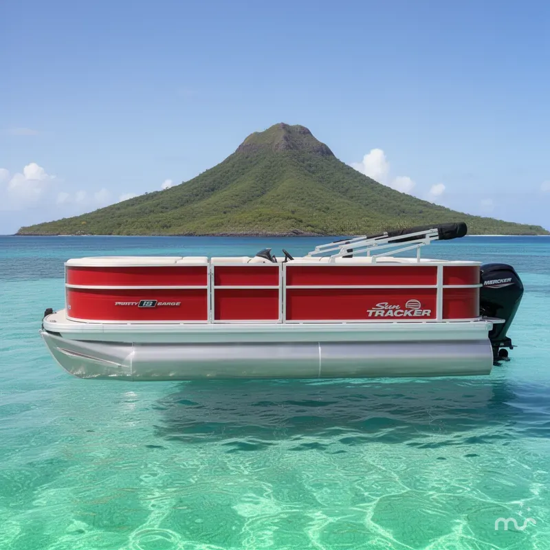 Slide: The Image of Sun Tracker Party Barge 18 DLX 2026 - 2