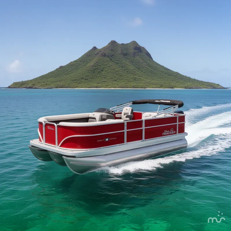 Slide: The Image of Sun Tracker Party Barge 18 DLX 2026 - 4