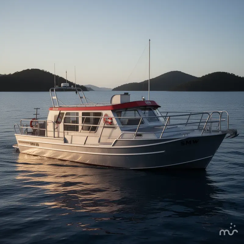 Slide: The Image of Custom Aluminum SMW 38 Cruiser 1994 - 3