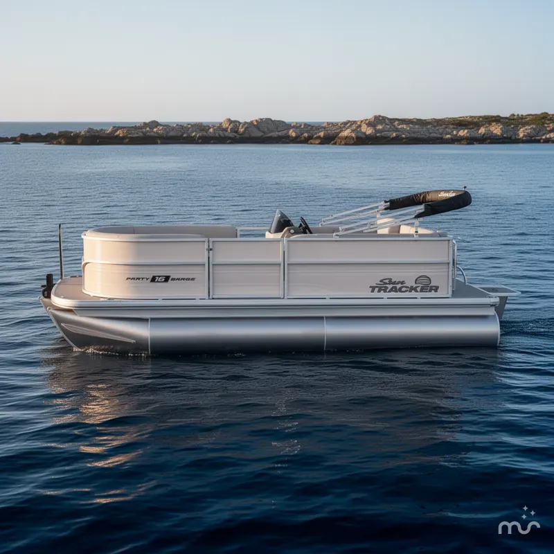 Slide: The Image of Sun Tracker Party Barge 16 DLX 2026 - 2