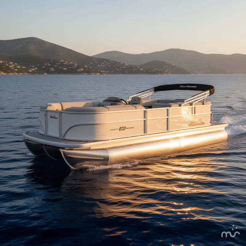 Slide: The Image of Sun Tracker Party Barge 20 DLX 2026 - 4