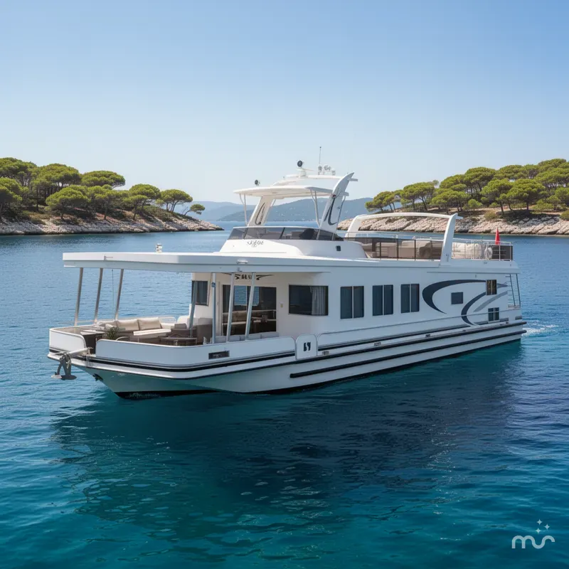 Slide: The Image of Sharpe 105 Custom Houseboat 2008 - 2