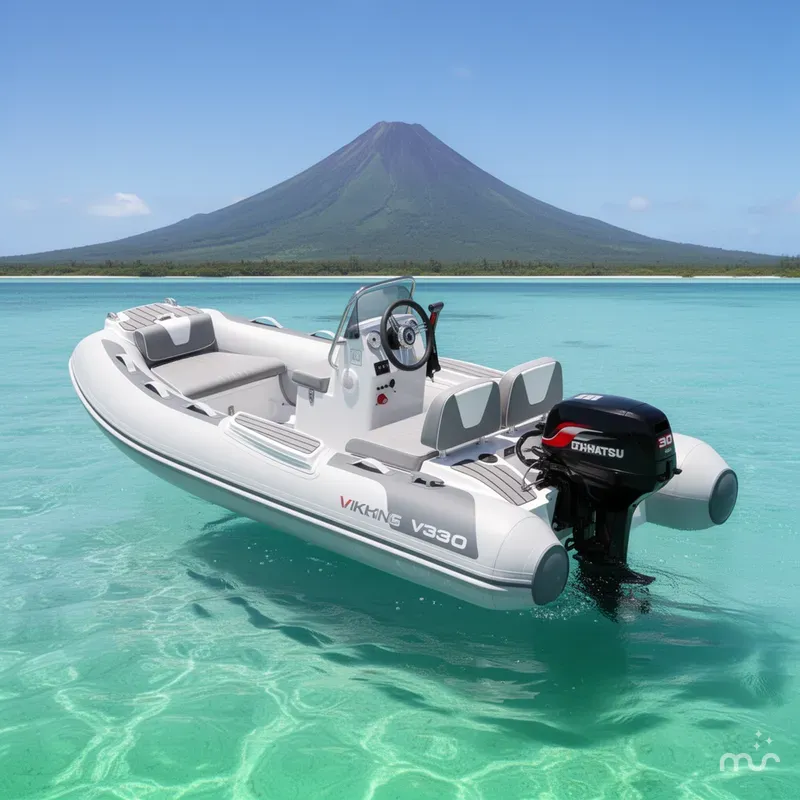 Slide: The Image of Gala Viking V330 with Tohatsu 30HP 2026 - 2