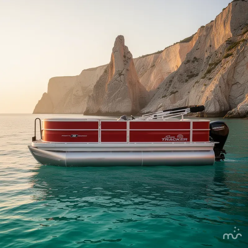 Slide: The Image of Sun Tracker Party Barge 18 DLX 2026 - 2