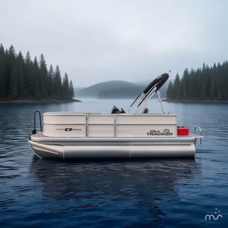 Slide: The Image of Sun Tracker Party Barge 16 DLX 2026 - 2